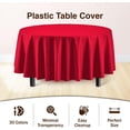thumbnail image 3 of Shiyou- Lot de 6 Nappe en Plastique Premium 84 Po. Ronde - Rouge -, 3 of 4