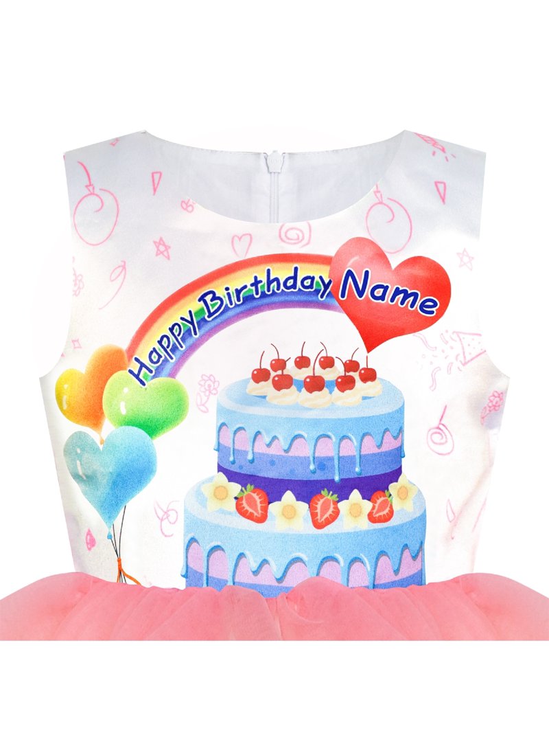 Custom Made Girls Dress With Your Name Birthday Gift 10 Years - Walmart.com