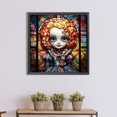 thumbnail image 4 of 5D bricolaje redondo completo taladro diamante pintura Halloween miedo muñecas vidrieras arte FLhrweasw Nuevo, 4 of 9