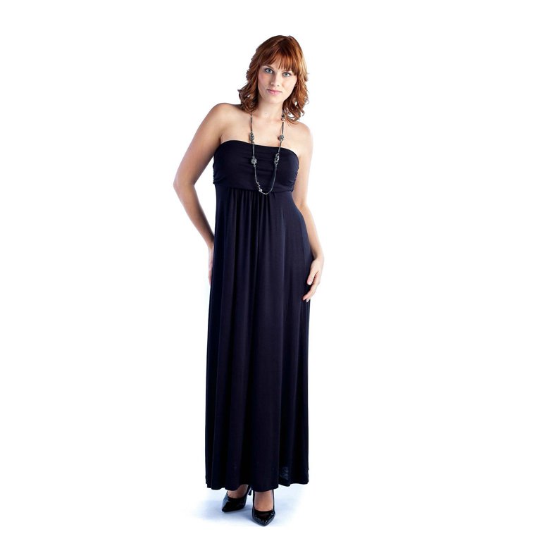 Strapless Maxi Dress in Black, Loose Fit Maxi Dress, Maternity Dress,  Sleeveless A Line Dress, Minimalist Clothing, Long Plus Size Dress -   Canada
