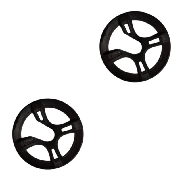 Naiovety Protector Universal de platos y bielas para bicicleta de montaña, piezas de repuesto para bielas y bielas Negro 2Conjunto