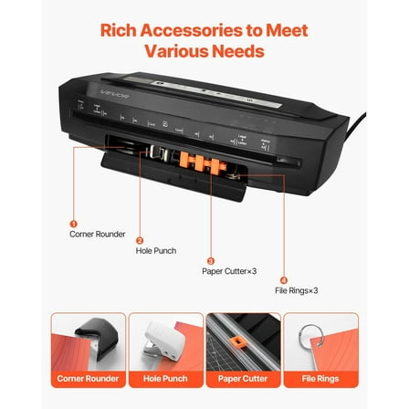 Portable A3 Laminator Machine, 1 Min Fast Heating, 3-10 Mil Cold & Hot Laminating, Ideal for Documents, Photos, Office