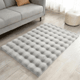 thumbnail image 3 of Buganda Area Rugs for Living Room, Soft Shaggy Rug for Bedroom , Non Slip Machine Washable Carpet, Light Grey, 2'x3', 3 of 9