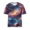 thumbnail image 5 of JTZGDY Fashion 3D Tie Dye Galaxy Space T-Shirts for Women Cute Summer Short Sleeve Basic Crewneck Petite Tops Trendy Novelty Graphic Tees Blouse Blue#02 M, 5 of 6