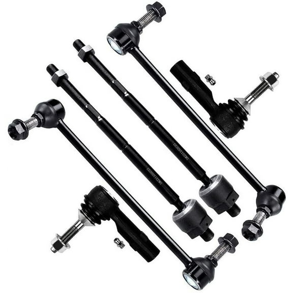 CCIYU Front Outer Inner Tie Rod End Front Sway Bar End Link fit for 2010 2011 2012 for Ford Flex for Ford Taurus for Lincoln MKS for Lincoln MKT 6pcs Suspension Kit
