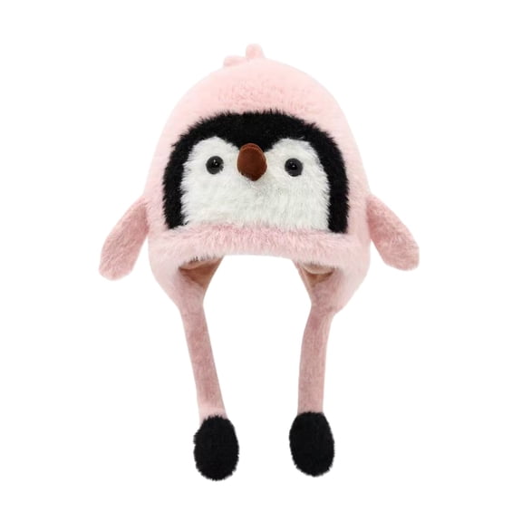 LIZENG Baby Penguin Floppy Hat Toddler Girl Boy Winter Hats Fleece Thermal Beanie Kids Cute Removable Ear Warm Animal Hat