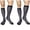 2 - Navy, variant on Gustave 2 Pairs Mens Over the Calf Thin Dress Socks Breathable Silk Sheer Casual Formal Business Socks Nylon Stockings - Black