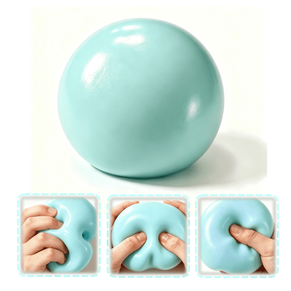 Giant Mochi Squishy Toy 9cm/3.54in,Jumbo Squeeze Dough Ball,Super Soft Slow Rising Stress Relief Squeeze Ball, Large Flowing Creamy Texture Sensory Toy for Party Favor & Birthday Gifts,Big Squishy