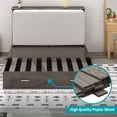 thumbnail image 2 of BALUS Murphy Bed Cabinet with Mattress,Modern Muti-Functional Cube Cabinet Bed with USB Charging Station&2 Large Drawers&3 Level Folding Foam Mattress for Living Room,Queen (Stone Grey), 2 of 9