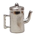 thumbnail image 1 of Tetera miniatura Dollhouse Kettle a escala 1:12 de metal plateado, 1 of 3