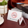 thumbnail image 4 of 6 unidades de letreros de mesa acrílicos de doble cara con la leyenda "Prohibido fumar". Indicador de escritorio con logotipo de no fumador. Letrero de mesa de advertencia de "Prohibido fumar"., 4 of 5