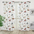 thumbnail image 2 of Construction Truck Semi-Sheer Rod Pocket Curtain Panels (Set of 2) by Sweet Jojo Designs, 2 of 5
