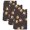 Brown, White, Orange, variant on Black Soccer Kitchen Towels Set of 3, Orange Blue Football Sports Absorbent Dish Towels for Kitchen, Microfiber Hand Towel, Quick Drying Tea Towel for Cleaning Decorative Dishcloths