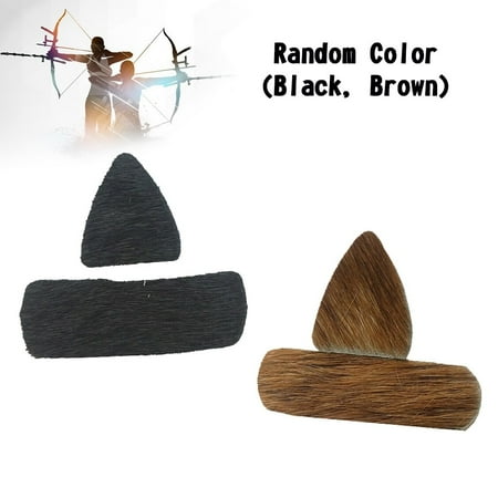 3 Pair Archery Fur Arrow Rest Leather Traditional Recurve Bow Longbow Hunting