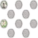 thumbnail image 1 of 10 piezas de broche de alfiler con engaste de cabujón, bandeja de broche vintage, engaste de cabujón de aleación ovalada con alfiler en la parte posterior, dije de foto nupcial, 1 of 9