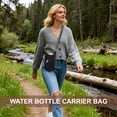 thumbnail image 2 of Unique Bargains Water Bottle Carrier Bag Water Bottle Holder with Adjustable Strap for Hiking Cycling Black, 2 of 7