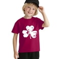 thumbnail image 6 of Ruyang St Patricks Day Cute Irish Shamrock Graphic Shirt for Girls Summer Short Sleeve Tee Tops Toddler Kids Cotton Crewneck T-Shirt, 6 of 8