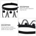thumbnail image 4 of CIMAXIC Leg loop 1PC Leg loop Chain Leg Ring American and European Gothic Punk Style Leg Ring,7.48"X1.97"X0.39", 4 of 4