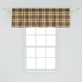 thumbnail image 2 of Ambesonne Brown Plaid Window Valance, Vertical and Horizontal, 54" X 18", Multicolor, 2 of 3