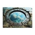 thumbnail image 2 of Felpudo con ilusión óptica 3D | Alfombra antideslizante y absorbente para baño y entrada | 40 x 60 cm, impermeable y atrapa la suciedad para baño, cocina y puerta de entrada, 2 of 6