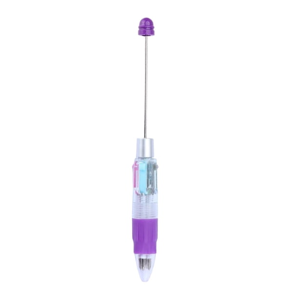 Bolígrafo creativo para cuentas con tinta negra, azul, roja y verde, ideal para manualidades y bricolaje. Violeta