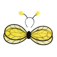 thumbnail image 2 of Disfraz de ala de abeja de poliéster con diadema para Halloween familiar amarillo, 2 of 8