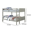 thumbnail image 3 of Benjara Panel Design Wooden Full Over Full Bunk Bed with Built in Side Ladder, Gray, 3 of 5
