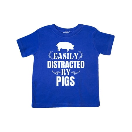 

Inktastic Easily Distracted by Pigs Gift Toddler Boy or Toddler Girl T-Shirt