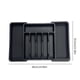 thumbnail image 3 of Organizador expandible para cajón de cubiertos plateado | Bandeja plástica ajustable grande para utensilios | 6-8 compartimentos | Compatible con tenedores, cuchillos, cucharas y herramientas de, 3 of 8