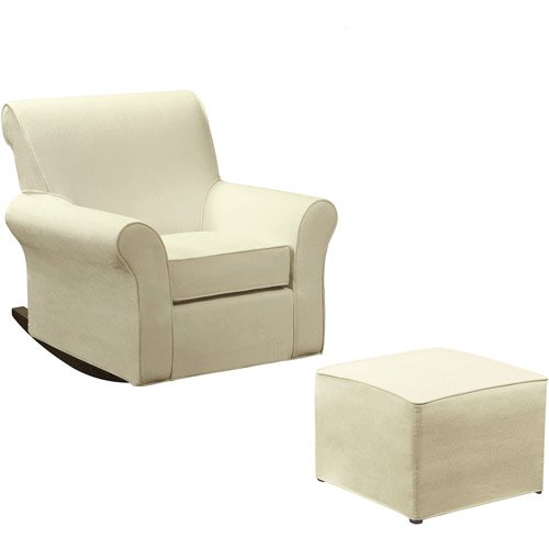 Dorel Rocking Chair with Ottoman, Beige