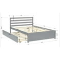 thumbnail image 6 of LEGAHOME Full Bed with Trundle, Solid Wood Bed Frame, Modern Full Size Platform Bed with Headboard and Trundle Included, No Box Spring Needed, Gray, 6 of 6