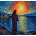 thumbnail image 1 of Jésus, l'Eau et le Ciel Kit de Peinture Diamant, 1 of 3