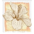 thumbnail image 3 of Ambesonne Floral Shower Curtain, Large Hibiscus Flower Petals, 69"Wx84"L, Peach Salmon, 3 of 3