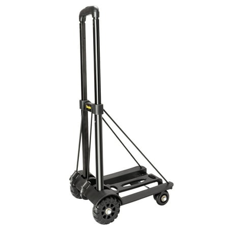 Ktaxon Small Mini Folding Luggage Cart, Heavy Duty Foldable Utility Dolly Trolley Car Hand Truck, w/ 4 Fixed Wheels,for Luggage Travel Moving Shopping Office Use, Black, 88 Lbs Capacity