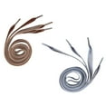 thumbnail image 2 of 2Pairs Wide Flat Brown Velvet Shoelaces for Durable Everyday Use, 2 of 8