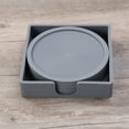 thumbnail image 3 of 5Pcs/set Silicone Round Cup Mat Creative Non-slip Coaster Thicken Coffee Tea Drink Placemat Table Cup Pad (Gray), 3 of 6