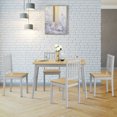 thumbnail image 1 of Gymax 5PCS Dining Table and 4 Chairs Set w/ Wooden Legs Home Kitchen Furniture, 1 of 10