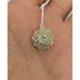 thumbnail image 3 of ORLOV DIAMONDS 2Ct Round Cut Moissanite Sunburst Pendant 14K Yellow Gold Plated for Women, 3 of 3