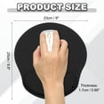 thumbnail image 2 of Uxcell Ergonomic Mouse Pads, Gel Mouse Pads with Wrist Rest Support Memory Foam Computers Mat with Non-Slip Base Black, 2 of 7