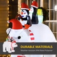 thumbnail image 2 of 6.75 FT Tall Christmas Inflatable Penguins on Polar Bear, LED Lights Outdoor Indoor Holiday Decorations, Christmas Blow up Lawn Inflatables for Christmas Home Yard Decoration, 2 of 7