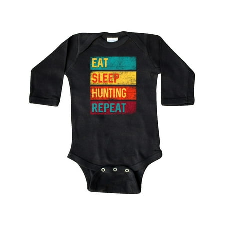 

Inktastic Hunter Gift Funny Eat Sleep Hunting Gift Baby Boy or Baby Girl Long Sleeve Bodysuit