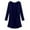 Dark blue, variant on Women's V-Neck Pocket Cardigan, Long Sleeve Solid Open Front Knit Coat for Casual Outerwear , Zip-Pocket Cardigan, Casual Knit Jacket, Everyday Lounge Layer Khaki Xl