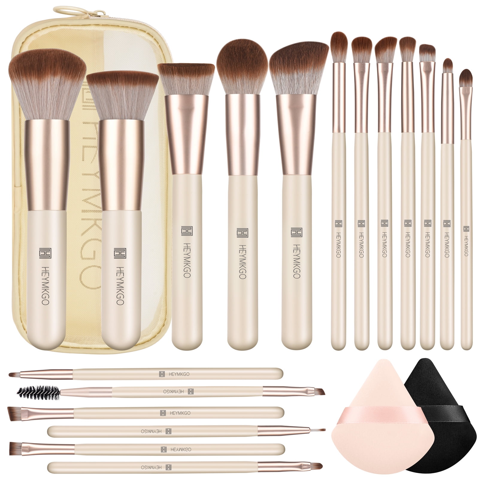 Duaiu 18-Piece Makeup Brush Set With Travel Bag