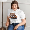 thumbnail image 7 of Retro Graffiti Racer Summer new products, plus-size women's wear, casual sportswear women's wear, cute T-shirts, round-neck printed T-shirts,White 6XL, 7 of 7