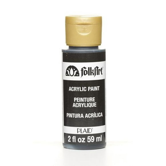 Folkart Acrylic Craft Paint 2 oz Pure Black, FolkArt Acrylic Craft Paint