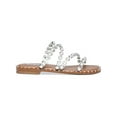 thumbnail image 3 of Steve Madden Womens Skyler Embellished Square Toe Flat Sandals, 3 of 9