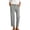 Mint Green03, variant on Karymi Capri Pants for Women Solid Fake Linen Mid Rise Button Zip Fly Slim Straight Leg Cropped Ankle Length Casual Trouser Pants with Front Slant Pockets Women Clothing