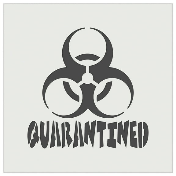 Quarantined Biohazard Symbol DIY Cookie Wall Craft Stencil - 9.0 Inch