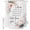 White, variant on Small Stall Shower Curtain 36x72 Inch Narrow Half Size Mother's Day Bath Curtains Bathroom Decor, We Love You Warm Mom Quote Floral Pink Waterproof Fabric Shower Curtain Set with Hooks 36 Inch