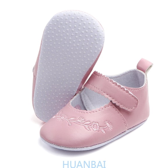 HUANBAI Baby Sneaker Girls Stitchwork Anti- Single Shoes Sneaker ,(3-6 Months Pink) Size ,4